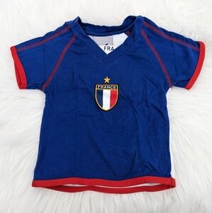 France football soccer jersey T-shirt cotton xs 1yr